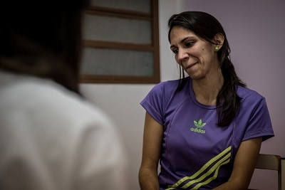Yaneiri&rsquo;s husband was murdered in front of their house while leaving for work. For a couple of months, she has been attending therapy sessions with an MSF psychologist. Photo: Marta Soszynska/MSF