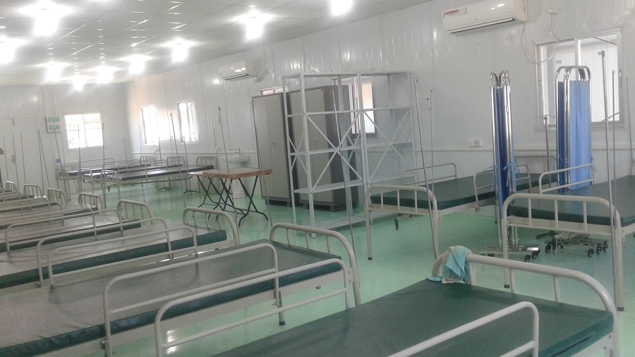 Ward for the Intensive therapeutic feeding inside the MSF 100 bed hospital, in the middle of the Kutupalong-Balukhali camp which opened on April 14. Photo: Bérengère Guais/MSF