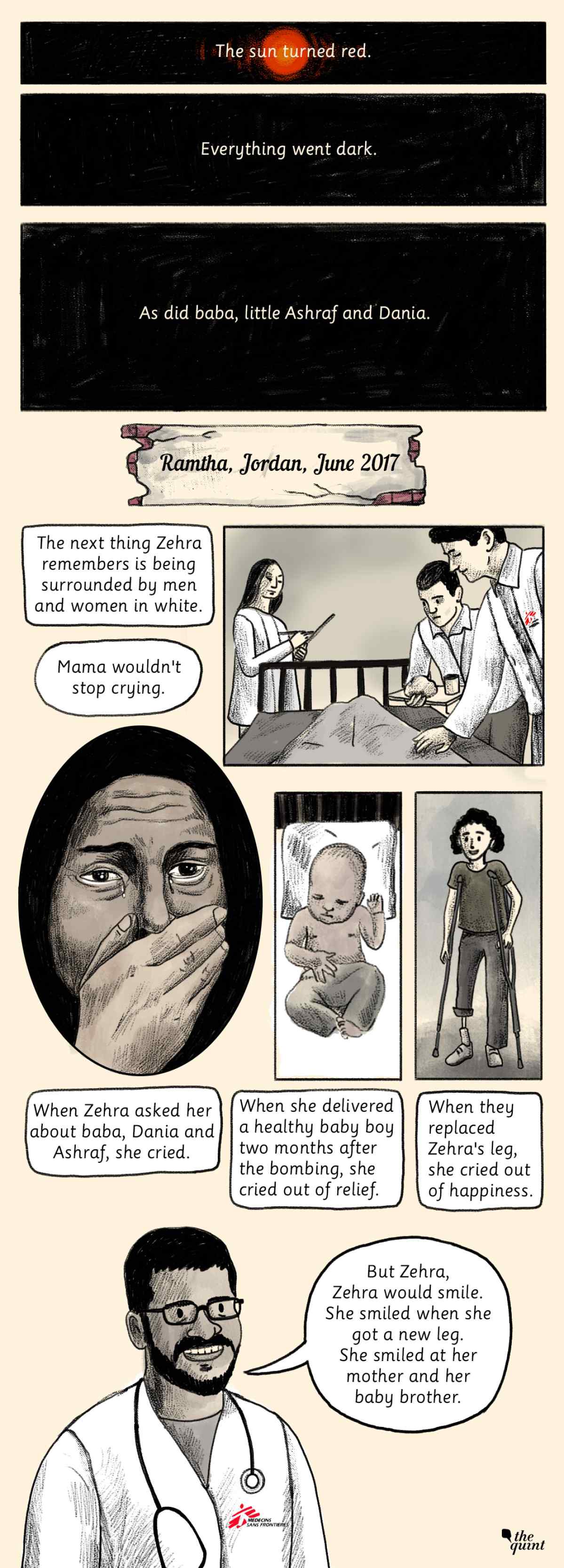 Zehra: A Generation Lost to the Syrian War, a Graphic Novel. Illustrations: Susnata Paul