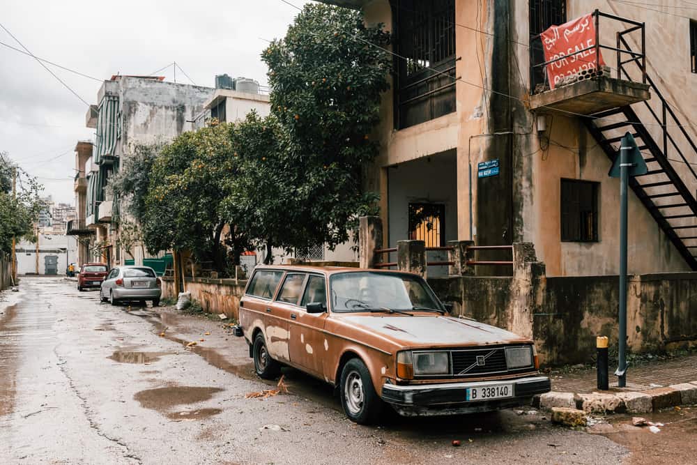 The Karantina neighbourhood was heavily affected by the enormous blast that hit the port in Beirut on 4 August 2020. Thérèse was only slightly wounded but her apartment was damaged. Lebanon, December 2020. © KARINE PIERRE/HANS LUCASINSTAGRAM: @PICS_STONE