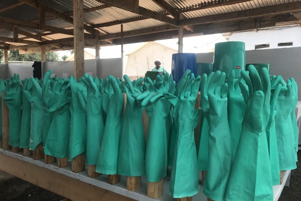 Hygiene teams working in ETC.