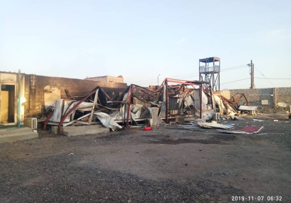 MSF hospital damaged in an attack in Mokha Inside the compound of Mokha hospital. The prefabricated buildings that hosted the offices of the MSF hospitals burned completely following the attack.